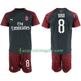 Divisa di Calcio AC Milan Suso 8 Bambino Terza 2018/2019